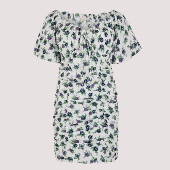 Floral Milkmaid Mini Dress - Picture 1 of 10